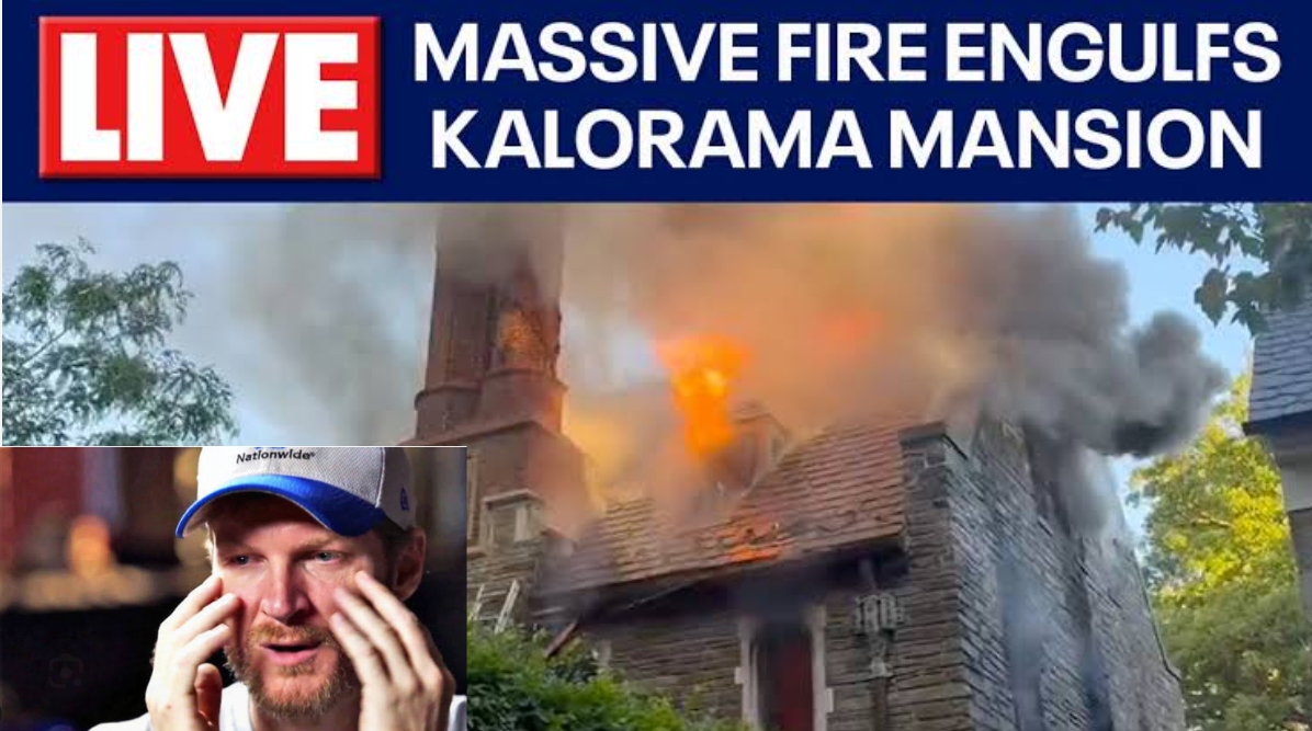 Tragedy Strikes NASCAR Royalty: Dale Earnhardt Jr.’s Iconic Kalorama Mansion, a Gift from His Father, Destroyed by Devastating Fire- Firefighters Rescues His..