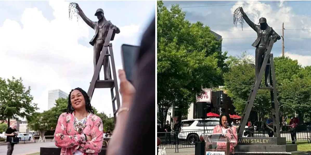 Dawn Staley Honored with Historic Statue in Columbia — A Tribute to a Trailblazer, Champion, and True Inspiration  A powerful moment celebrating leadership, legacy, and lasting impact beyond the court.