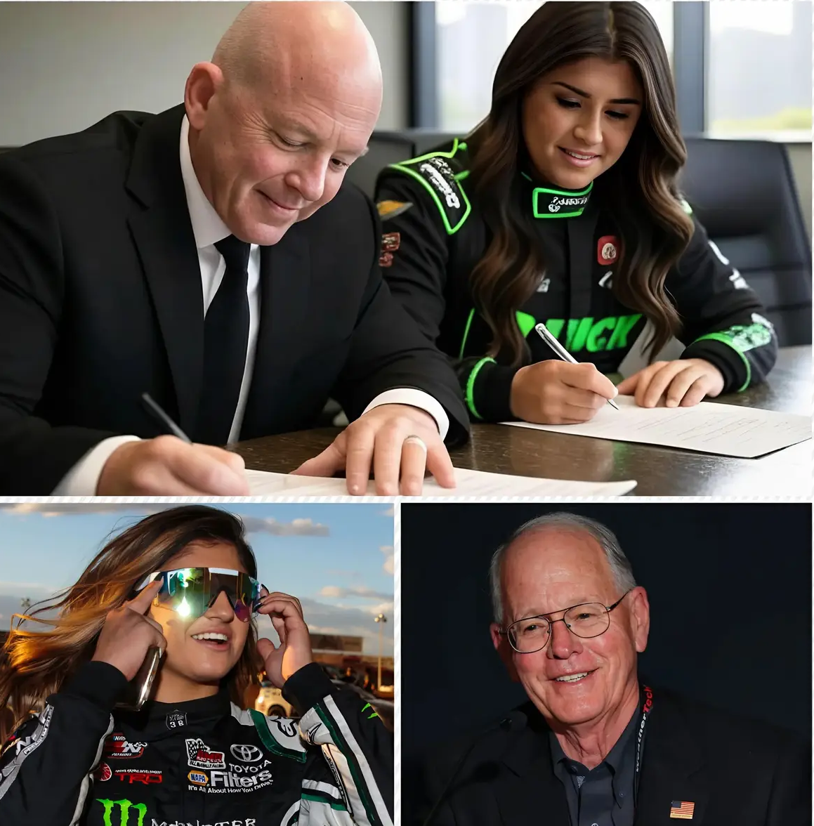 DEAL DONE: James C. France (Jim France) signed a 5 year , $215,159,700 contract with the Hailie Deegan, including $215,159,700 guaranteed, and an average annual salary of $43,031,940…Really?