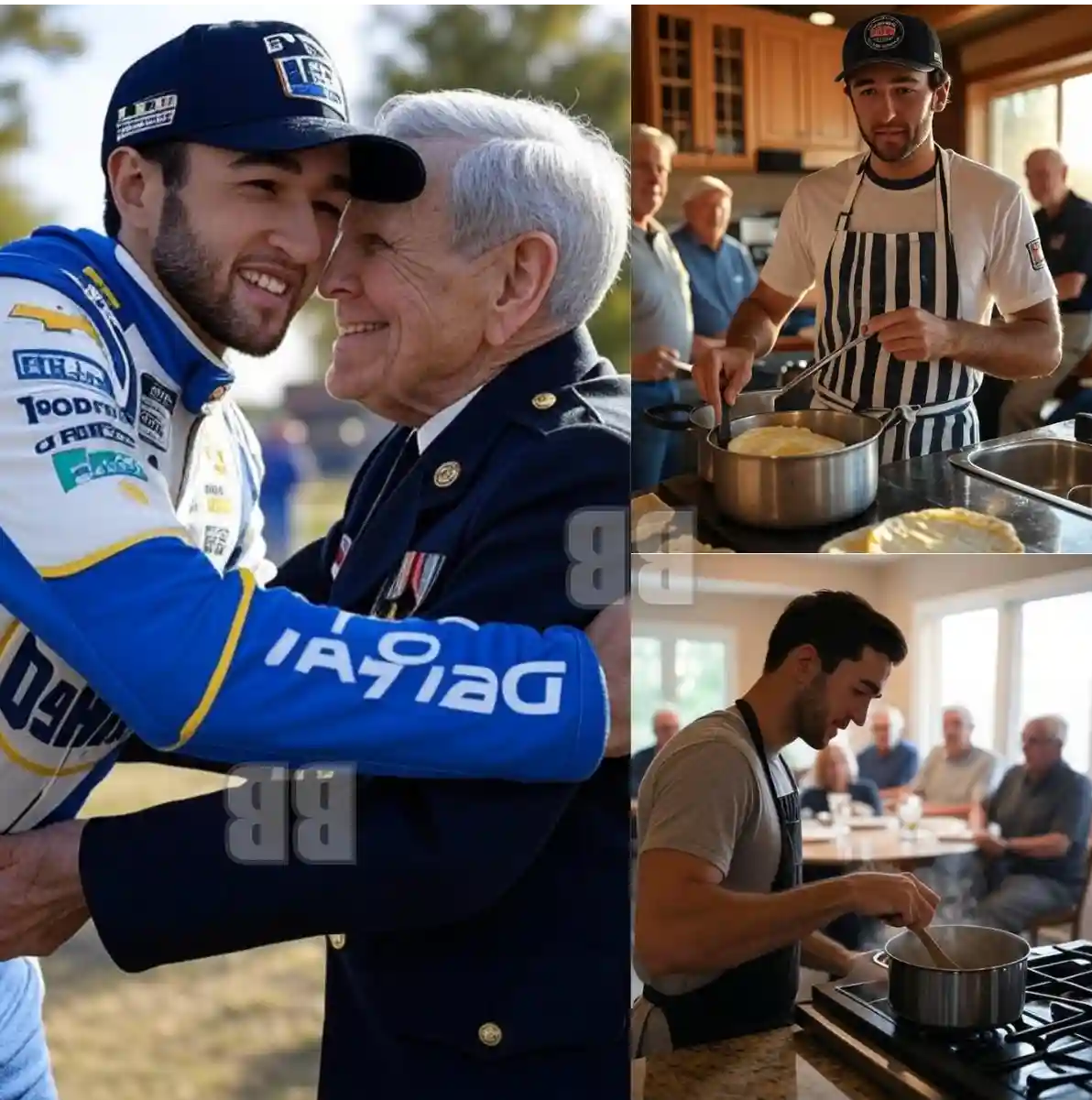 NASCAR superstar Chase Elliott visited and rolled up his sleeves to cook for disabled veterans — “They deserve more than our thanks.” Chase Elliott’s reaction brought tears to everyone’s eyes..