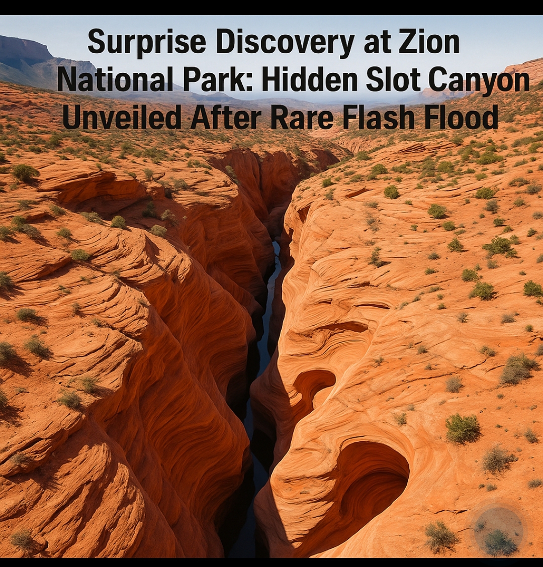 Surprise Discovery at Zion National Park: Hidden Slot Canyon Unveiled After Rare Flash Flood